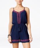 American Rag Sleeveless Embroidered Romper, Only At Macy's