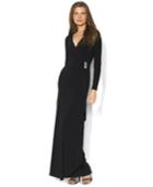 Lauren Ralph Lauren Long-sleeve Embellished Gown