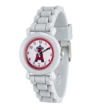 Gametime Mlb Los Angeles Angels Kids' Gray Plastic Time Teacher Watch