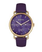 Bertha Quartz Gwen Collection Purple Leather Watch 36mm