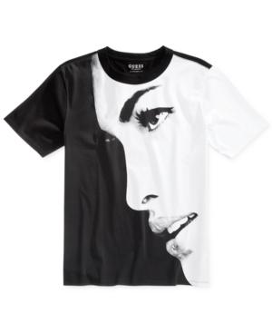 Guess Men's Face Graphic-print Cotton T-shirt