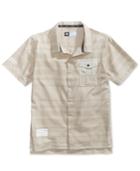 Lrg Men's Desert Trail Stripe Camp Shirt