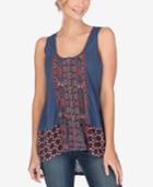 Lucky Brand Printed High-low Tank Top