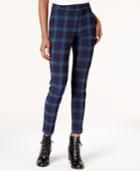 Maison Jules Plaid Skinny Pants, Created For Macy's