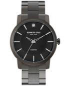Kenneth Cole New York Men's Diamond Accent Black Ion-plated Stainless Steel Bracelet Watch 44mm Kc9286