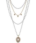 Lucky Brand Two-tone Layered Pendant Necklace