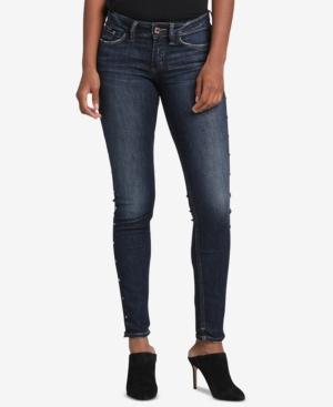 Silver Jeans Co. Suki Curvy-fit Studded Skinny Jeans