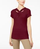 Inc International Concepts Twist-front Top, Created For Macy's