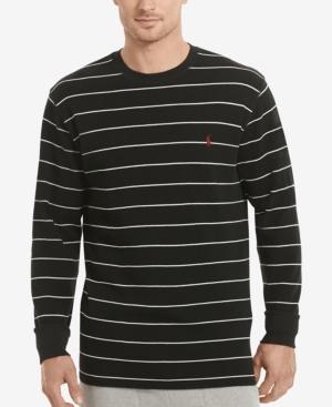 Polo Ralph Lauren Men's Cozy Stripe Waffle-knit Crew-neck Thermal Top