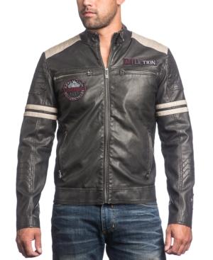 Affliction Men's Rocky Road Faux-leather Moto Jacket