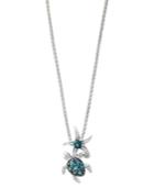 Effy Blue Topaz (9/10 Ct.t.w.) And Diamond Accent Pendant In Sterling Silver