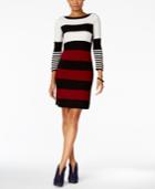Sandra Darren Striped Sweater Dress