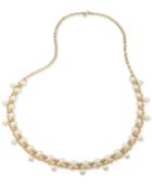 Carolee Gold-tone Imitation Pearl Shaky Rope Necklace