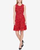 Tommy Hilfiger Drop-waist Lace A-line Dress, A Macy's Exclusive Style