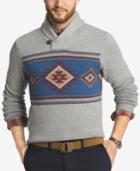G.h. Bass & Co. Men's Shawl-collar Geometric Striped Sweater