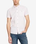 Kenneth Cole Reaction Men's Horizontal-stripe Short-sleeve Shirt
