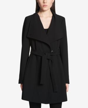 Calvin Klein Petite Asymmetrical Trench Coat