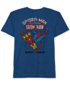 Hybrid Men's Spider Man Iron Man T-shirt