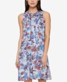 Tommy Hilfiger Printed Tassel-tie Dress, Created For Macy's