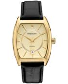 Kenneth Cole Men's Diamond Accent Black Leather Strap Watch 38x48mm 10030818