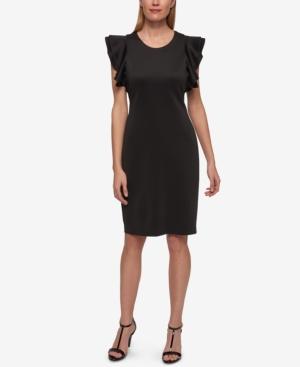 Tommy Hilfiger Ruffle-sleeve Sheath Dress