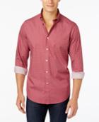 Club Room Men's Micro-diamond Print Shirt With Pocket, Only At Macy's