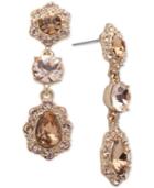 Givenchy Crystal And Pave Triple Drop Earrings