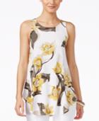 Alfani Floral-print Swing Top, Only At Macy's
