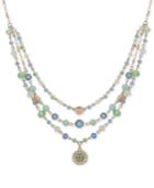 Lonna & Lilly Gold-tone Beaded Multi-layer Pendant Necklace, 16 + 3 Extender
