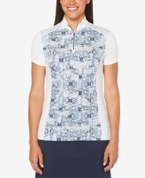 Callway Printed Mock-neck Golf Top