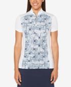 Callway Printed Mock-neck Golf Top