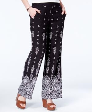 Bcx Juniors' Printed Wide-leg Pants