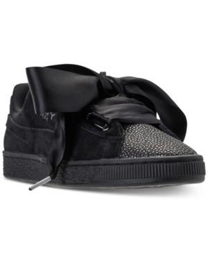 Puma Women's Suede Heart Bubble Casual Sneakers From Finish Line