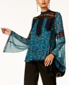 Anna Sui X Inc International Concepts Lace-inset Blouse, Created For Macy's