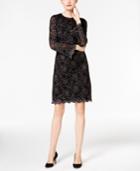 Inc International Concepts Metallic Flocked Lace Dress, Only At Macy's