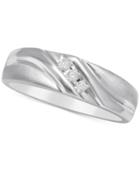 Men's Diamond Ring (1/10 Ct. T.w.) In 10k White Gold