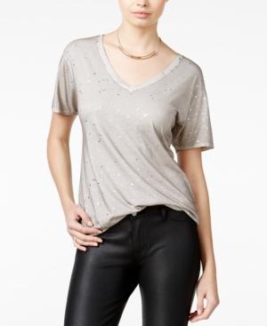 Guess Metallic V-neck T-shirt