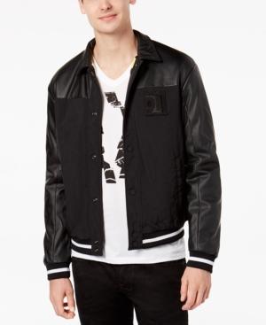 Armani Exchange Men's Mixed-media Bomber Jacket