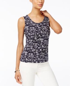 Jm Collection Jacquard Shell, Only At Macy's