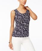 Jm Collection Jacquard Shell, Only At Macy's