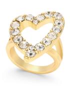 Thalia Sodi Gold-tone Crystal Open Heart Ring, Only At Macy's