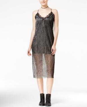 Shift Juniors' Metallic Lace-trim Dress