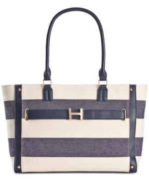 Tommy Hilfiger H-belted Rugby Stripe Tote