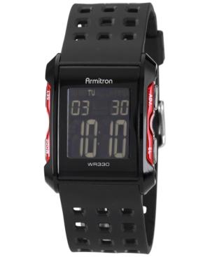 Armitron Men's Digital Chronograph Black Strap Watch 31mm 40-8177red