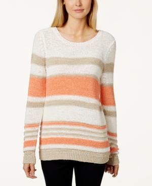 Charter Club Long-sleeve Striped Tunic Sweater, Only At Macy's