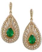 Brasilica By Effy Emerald (1-1/8 Ct. T.w.) And Diamond (1-3/8 Ct. T.w.) Drop Earrings In 14k Gold