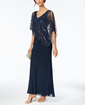 J Kara Sequined-popover Gown
