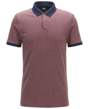 Boss Men's Slim-fit Knit Cotton Polo