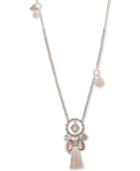 Marchesa Gold-tone Imitation Pearl, Stone & Pave Tassel 38 Pendant Necklace