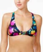 Bar Iii Painted Posies Floral-print Bralette Bikini Top, Only At Macy's Women's Swimsuit